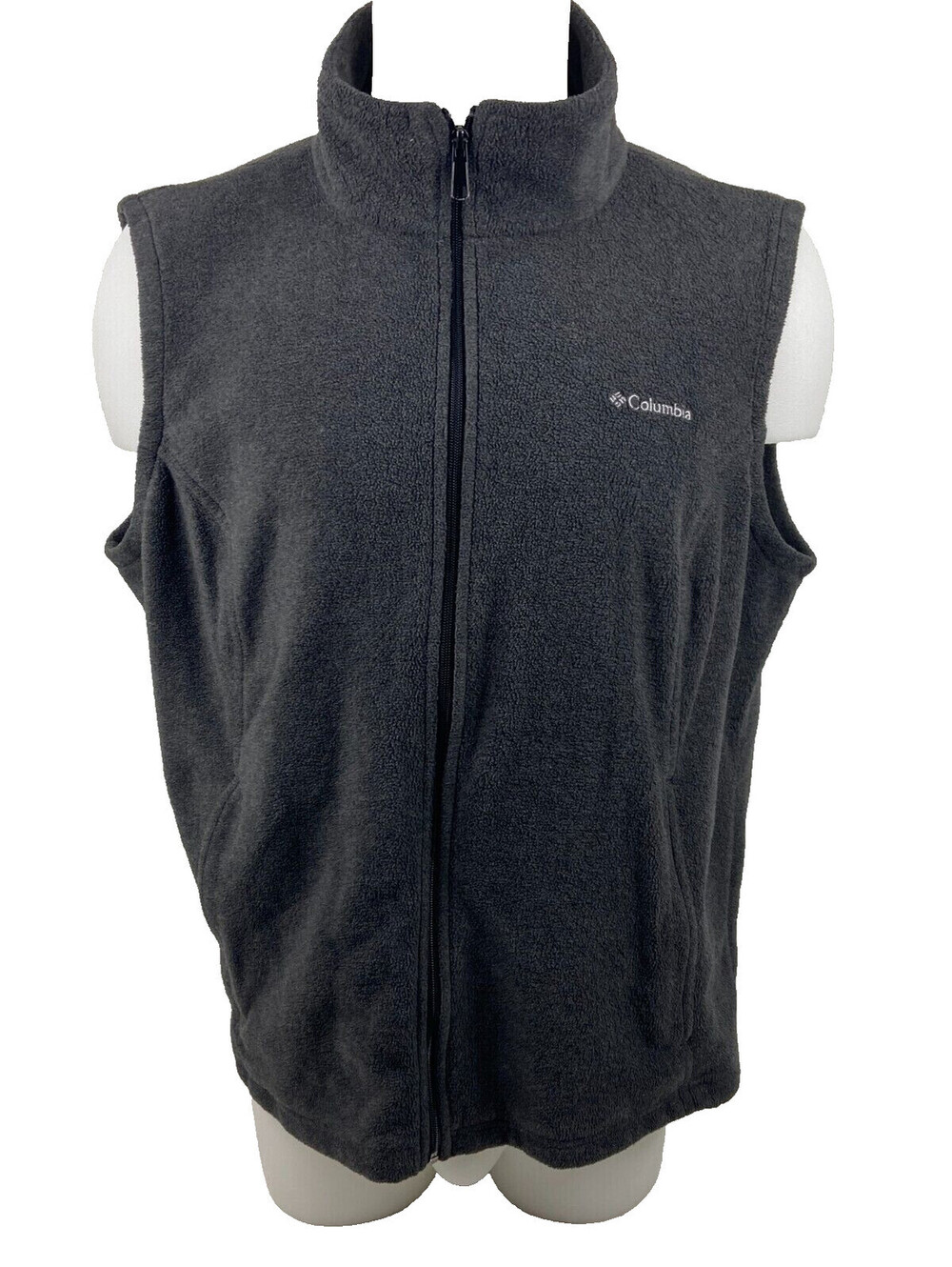Columbia Men 2XL Gray Fleece Vest Jacket Casual Golf